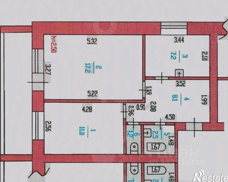 2-комн квартира улица Островского, 7,  д. 7