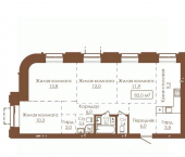 4-комн, 80 кв м, этаж 2/18 ул Островского, 173Б