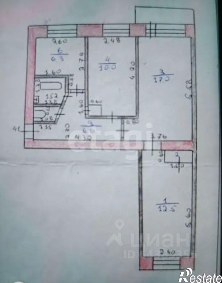 3-комн квартира ул Чайковского, 19,  д. 19