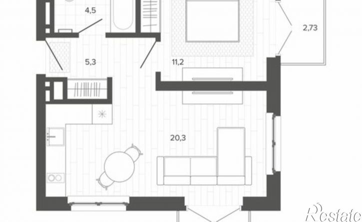 2-комн квартира в новом доме Змеиногорский тракт, 35б 2,  д. 35б 2,  к. 2
