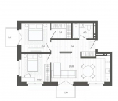 3-комн, 62 кв м, этаж 5/9 Змеиногорский тракт, 35А