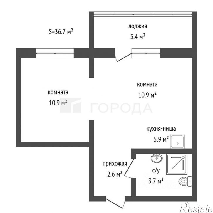 2-комн квартира улица Солнечная Поляна, 94 к4,  д. 94 к4