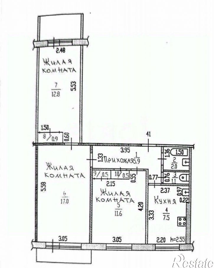 3-комн квартира ул Северо-Западная, 35,  д. 35