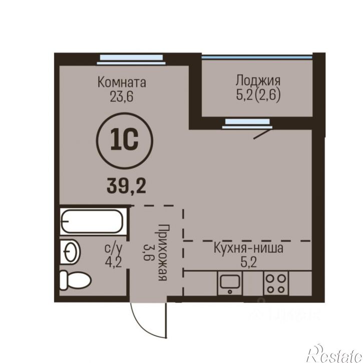 1-комн квартира в новом доме ул Челюскинцев, 86/175,  д. 86/175