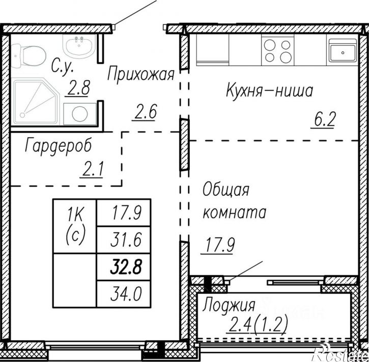 1-комн квартира в новом доме улица Папанинцев, 165,  д. 165