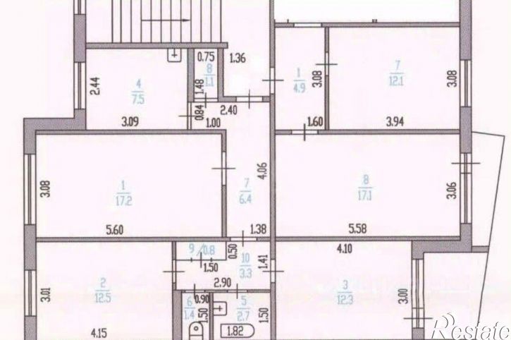3-комн квартира улица Чкалова, 57,  д. 57