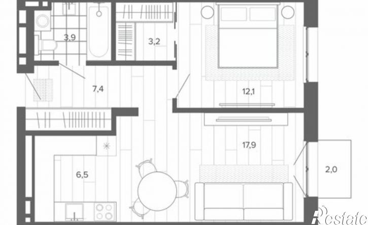 2-комн квартира в новом доме Змеиногорский тракт, 35б 2,  д. 35б 2,  к. 2