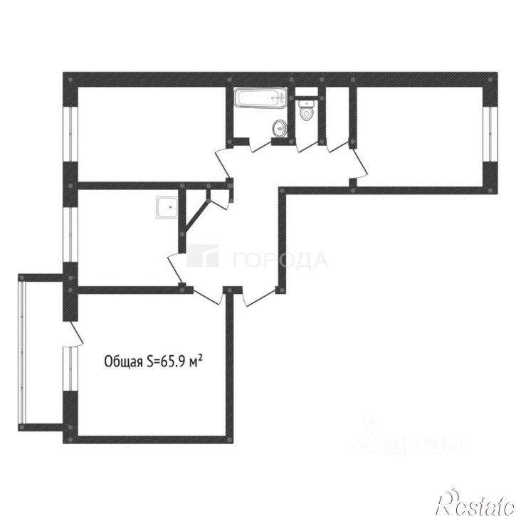 3-комн квартира ул Энтузиастов, 34,  д. 34