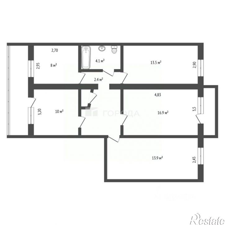 4-комн квартира ул Анатолия, 6,  д. 6