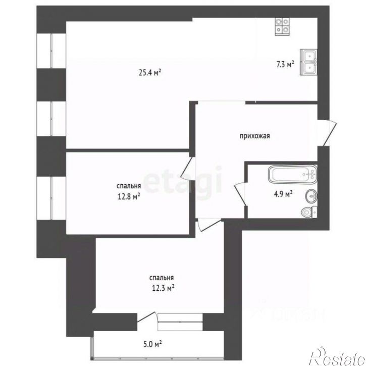 3-комн квартира Комсомольский пр-кт, 122в 1,  д. 122в 1,  к. 1