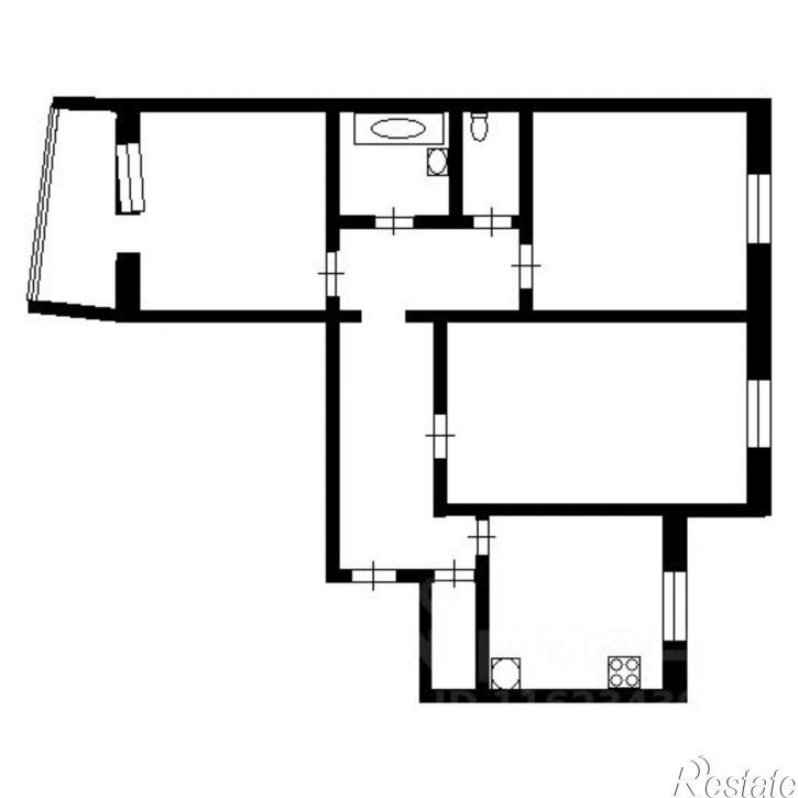 3-комн квартира улица Гущина, 75А,  д. 75А