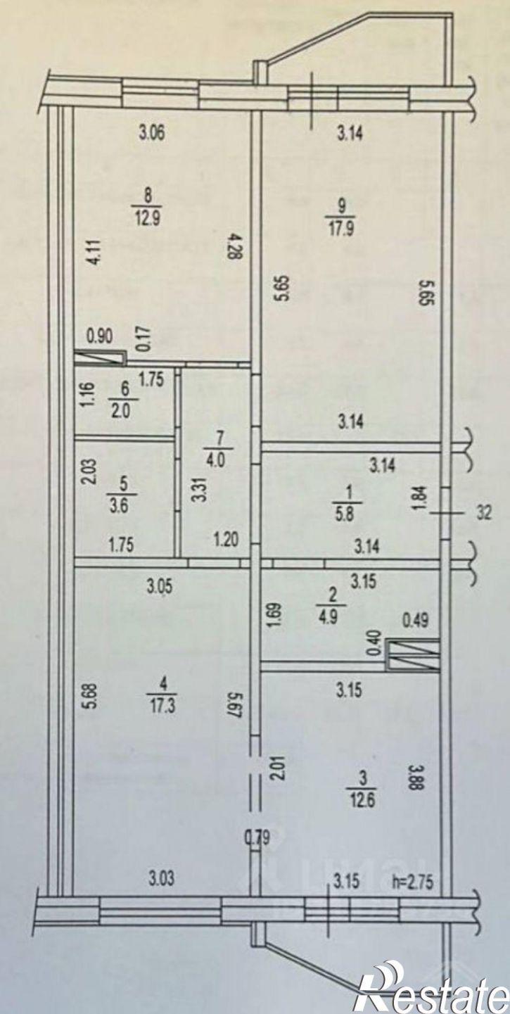 3-комн квартира ул Взлетная, 115,  д. 115