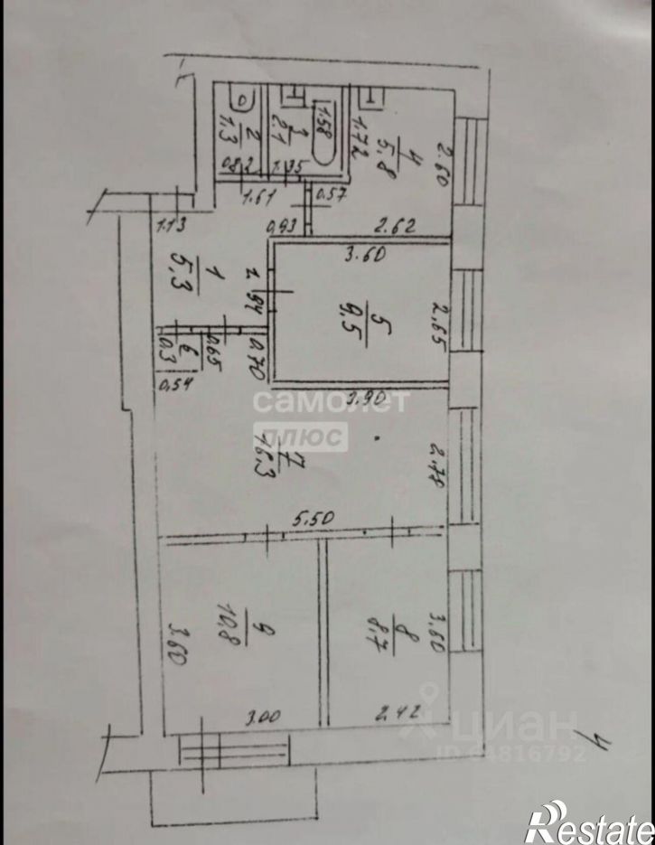 4-комн квартира Новосибирская улица, 34,  д. 34