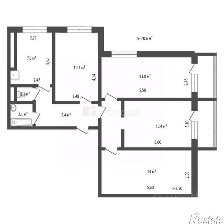 4-комн квартира ул Веры Кащеевой, 13,  д. 13