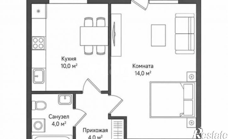 1-комн квартира ул Деповская, 14/13,  д. 14/13