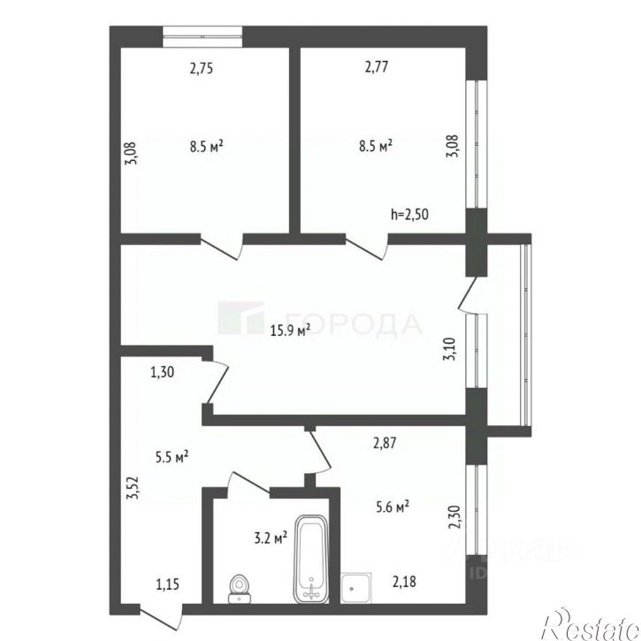 3-комн квартира ул Георгия Исакова, 234,  д. 234