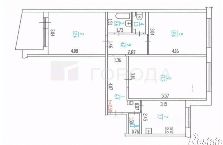 3-комн квартира ул Партизанская, 124,  д. 124