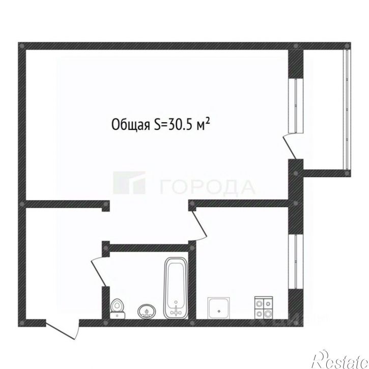 1-комн квартира ул Северо-Западная, 232,  д. 232