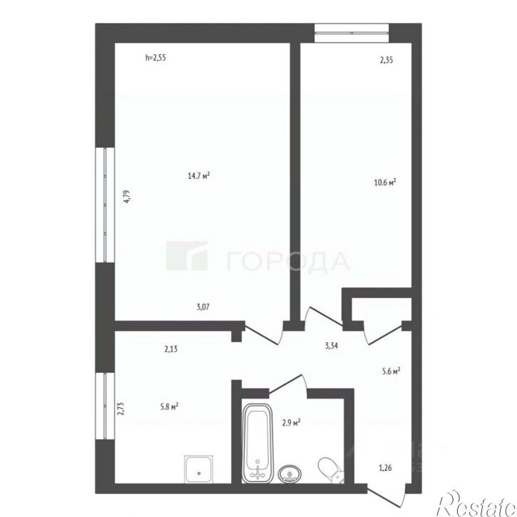 2-комн квартира проспект Космонавтов, 61Е,  д. 61Е