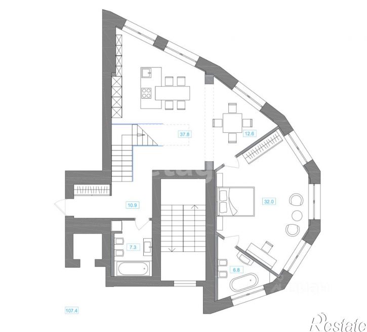 4-комн квартира ул Профинтерна, 7а,  д. 7а