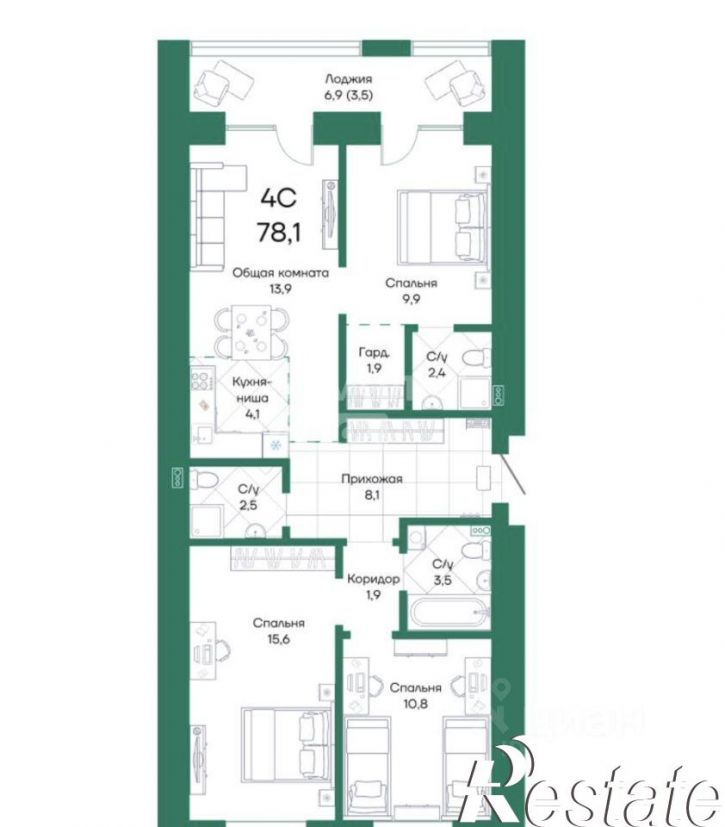 4-комн квартира Просторная улица, 390 к1,  д. 390 к1