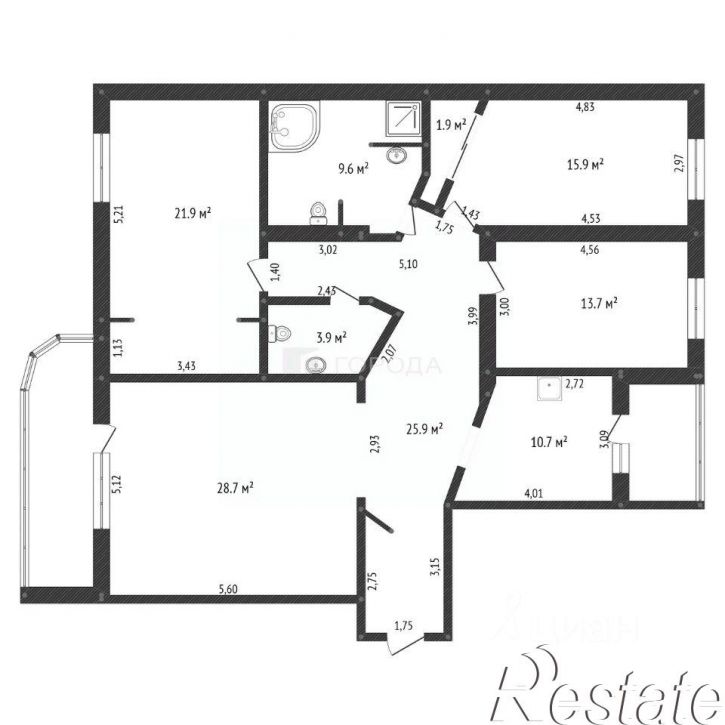 3-комн квартира улица Гоголя, 15А,  д. 15А