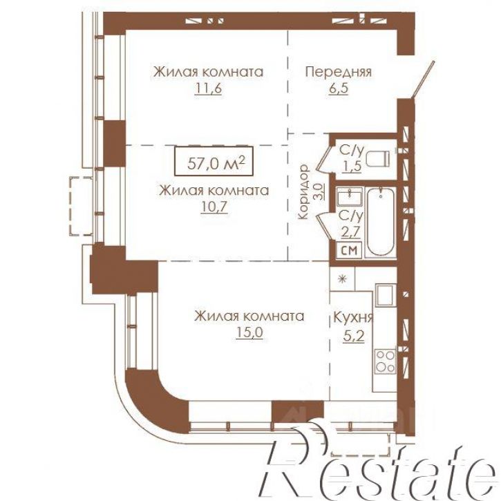 3-комн квартира в новом доме улица Гущина, 173Б,  д. 173Б