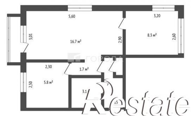 2-комн квартира Брестская улица, 3,  д. 3