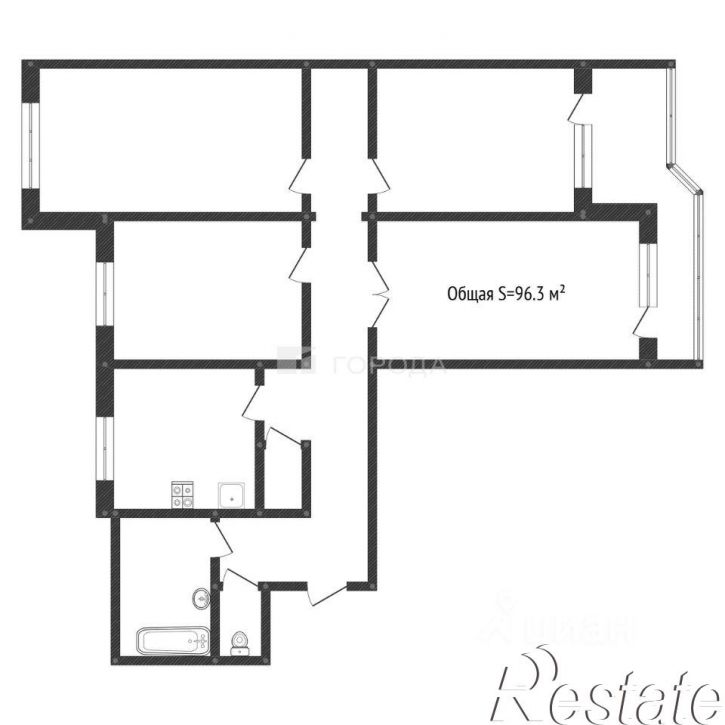 4-комн квартира улица Юрина, 202,  д. 202