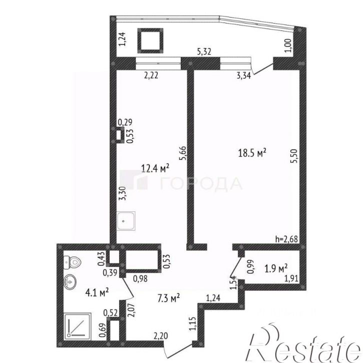 1-комн квартира Партизанская улица, 105,  д. 105