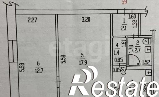 Купить квартиру за 6 685 000 рублей на проспект Строителей, 8