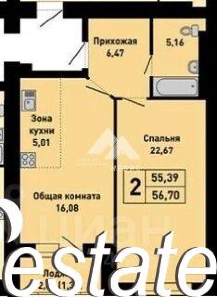 2-комн квартира переулок Ядринцева, 95,  д. 95