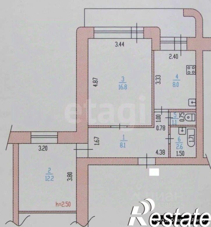 2-комн квартира Красноармейский проспект, 61,  д. 61