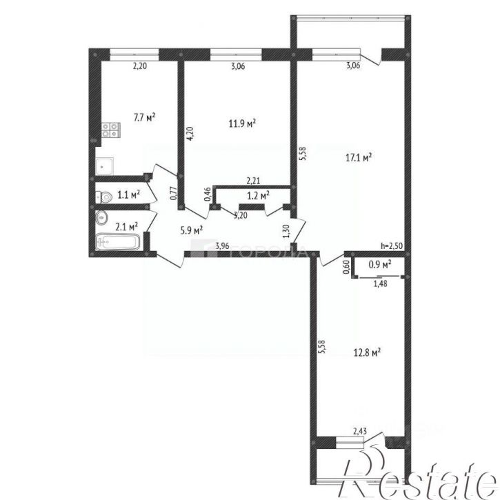 3-комн квартира Павловский тракт, 78А,  д. 78А