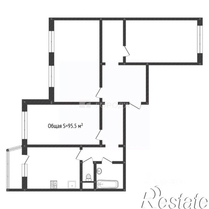 3-комн квартира улица Малахова, 95,  д. 95