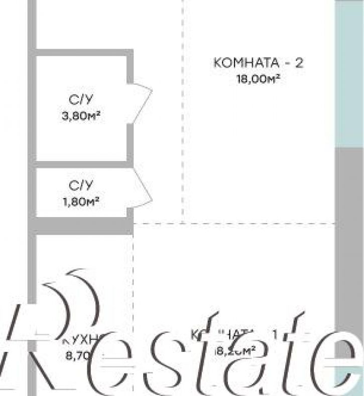 2-комн квартира в новом доме Пролетарская улица, 101А,  д. 101А