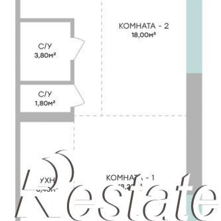 2-комн квартира в новом доме Пролетарская улица, 101А,  д. 101А