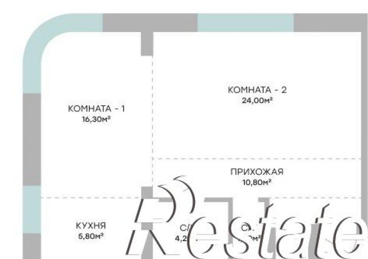 2-комн квартира в новом доме Пролетарская улица, 101А,  д. 101А