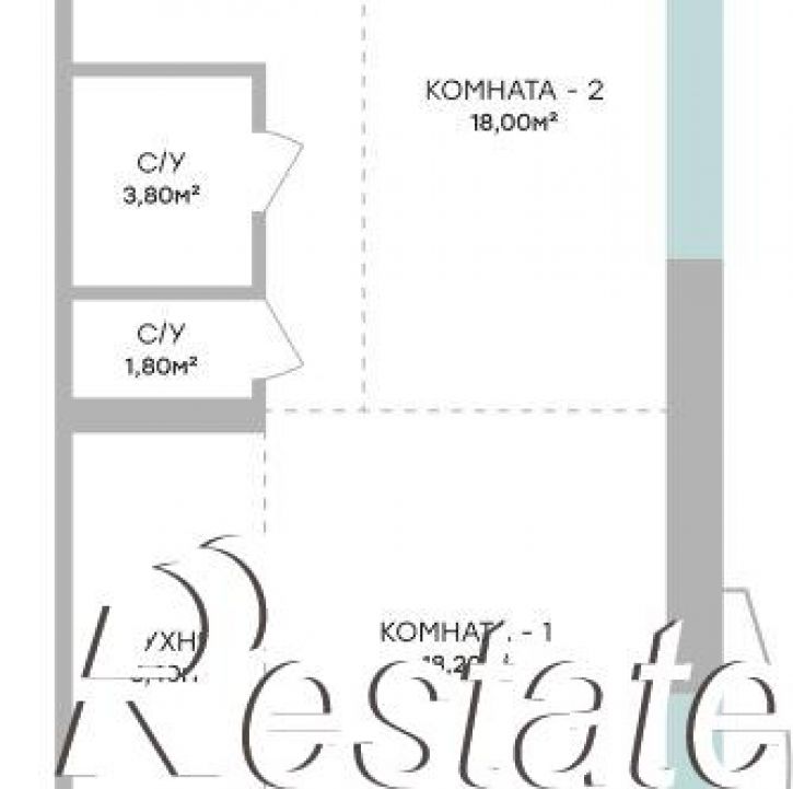 2-комн квартира в новом доме Пролетарская улица, 101А,  д. 101А