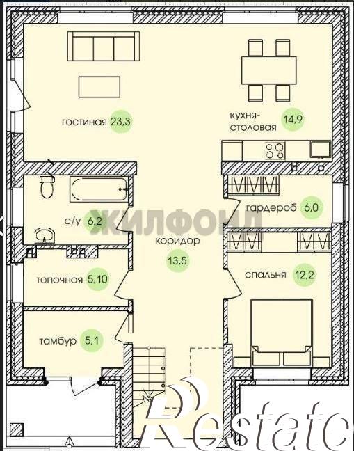 Купить дачу, дом, коттедж за 13 550 000 рублей на Былинная улица