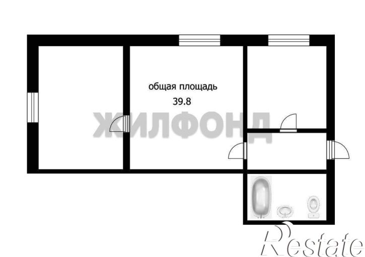 2-комн квартира Антона Петрова улица, д.107